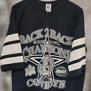 Vintage 1994 Blue Cowboys Graphic Shirt